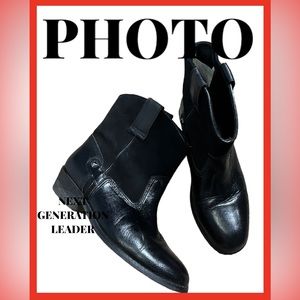 Sterling River Boots Womens  Leather & Suede Cowboy Boots Black Size 7.5